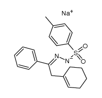 sodium salt of α-(cyclohexen-1-yl)acetophenone N-tosylhydrazone Structure