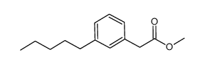 methyl 2-[3-pentylphenyl]acetate结构式