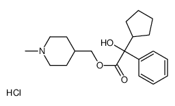 (1-methyl-3,4,5,6-tetrahydro-2H-pyridin-4-yl)methyl 2-cyclopentyl-2-hy droxy-2-phenyl-acetate chloride结构式