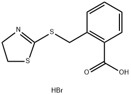 Benzoic acid, 2-[[(4,5-dihydro-2-thiazolyl)thio]methyl]-, hydrobromide (1:1)结构式