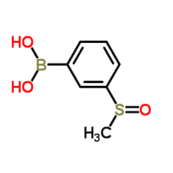 3-甲基亚磺酰基苯基硼酸结构式
