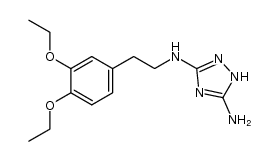 N3-(3,4-diethoxyphenethyl)-1H-1,2,4-triazole-3,5-diamine结构式