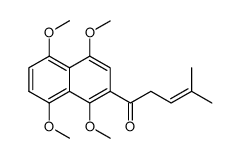 4-methyl-1-(1,4,5,8-tetramethoxynaphthalen-2-yl)pent-3-en-1-one Structure