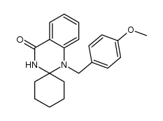 1-(4-methoxybenzyl)spiro[cyclohexane-1,2'-(1',2',3',4'-tetrahydroquinqzolin)]-4'-one结构式