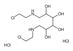 1,6-bis(2-chloroethylamino)hexane-2,3,4,5-tetrol,dihydrochloride结构式