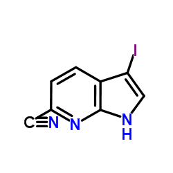 6-Cyano-3-iodo-7-azaindole结构式