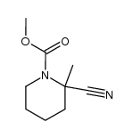 α-cyano-N-methoxycarbonyl-α-methylpiperidine结构式