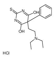 5-[2-(diethylamino)ethyl]-5-phenyl-2-sulfanylidene-1,3-diazinane-4,6-dione,hydrochloride结构式