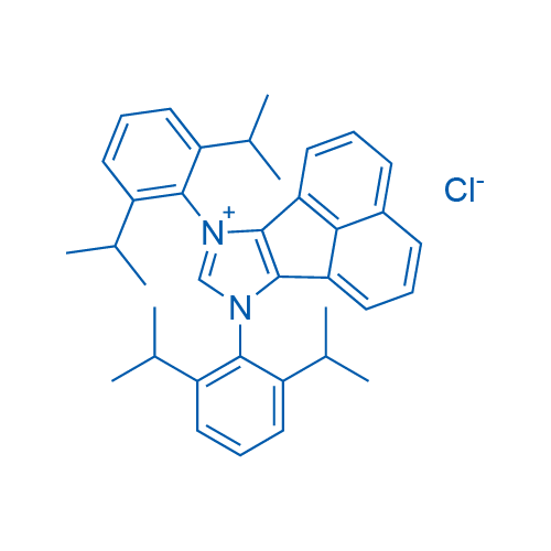 7,9-双(2,6-二异丙基苯基)-7H-苊并[1,2-d]咪唑-9-鎓氯化物结构式