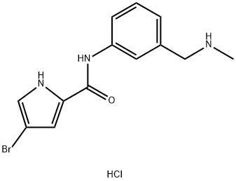 4-bromo-N-{3-[(methylamino)methyl]phenyl}-1H-pyrrole-2-carboxamide hydrochloride结构式