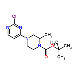 2-Methyl-2-propanyl 4-(2-chloro-4-pyrimidinyl)-2-methyl-1-piperazinecarboxylate structure