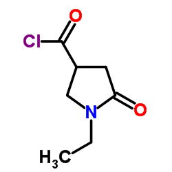 1-Ethyl-5-oxo-3-pyrrolidinecarbonyl chloride结构式