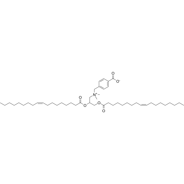 N-(4-羧基苄基)-N,N-二甲基-2,3-双(油酰氧基)丙烷-1-铵结构式