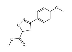 3-(4-methoxyphenyl)-4,5-dihydroisoxazole-5-carboxylic acid methyl ester结构式