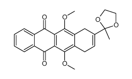 6,11-Dimethoxy-8-(2-methyl-[1,3]dioxolan-2-yl)-7,10-dihydro-naphthacene-5,12-dione Structure