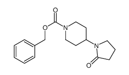 4-(2-氧代吡咯烷-1-基)哌啶-1-羧酸苄酯结构式