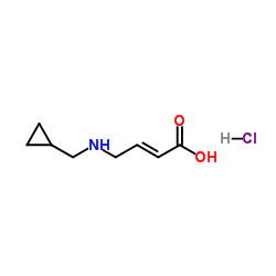 (2E)-4-[(Cyclopropylmethyl)amino]-2-butenoic acid hydrochloride (1:1) Structure