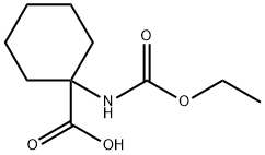 1-[(ethoxycarbonyl)amino]cyclohexanecarboxylic acid structure