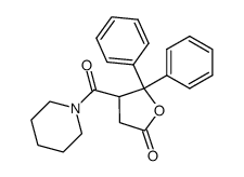 1-(Tetrahydro-N,N-dimethyl-5-oxo-2,2-diphenyl-3-furanecarbonyl)piperidine结构式