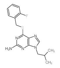 6-[(2-fluorophenyl)methylsulfanyl]-9-(2-methylpropyl)purin-2-amine结构式