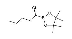 (S)-2-(1-chloro-n-pentyl)-4,4,5,5-tetramethyl-1,3,2-dioxaborolane结构式