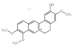 Columbamine chloride Structure