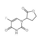 5-fluoro-1-(2-oxooxolan-3-yl)pyrimidine-2,4-dione结构式