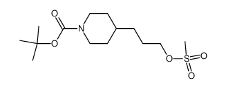 4-(3-Methanesulfonyloxy-propyl)-piperidine-1-carboxylic acid tert-butyl ester Structure