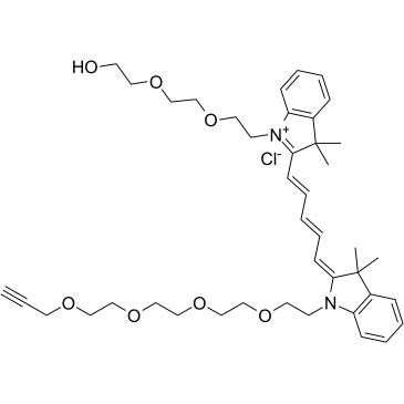 N-PEG3-N'-(propargyl-PEG4)-Cy5图片