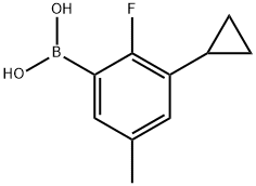 2-Fluoro-5-methyl-3-cyclopropylphenylboronic acid结构式