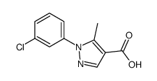 1-(3-氯苯基)-5-甲基-1H-吡唑-4-羧酸结构式