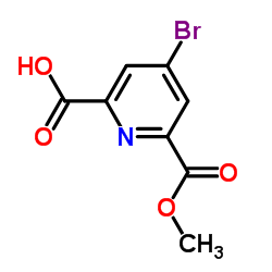 4-bromo-6-(methoxycarbonyl)picolinic acid structure