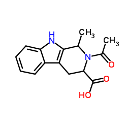 2-Acetyl-1-methyl-2,3,4,9-tetrahydro-1H-b-carboline-3-carboxylic acid结构式