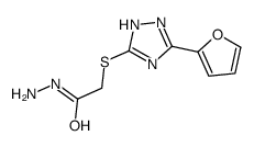 2-[[5-(furan-2-yl)-1H-1,2,4-triazol-3-yl]sulfanyl]acetohydrazide结构式