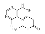 Pyrimido[5,4-e]-1,2,4-triazine-3-aceticacid, 5-chloro-1,2-dihydro-, ethyl ester结构式