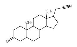 Pregnane-21-nitrile,3-oxo-, (5a)- (9CI)结构式