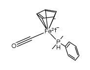 η5-cyclopentadienyl(carbonyl)(iodo)(dimethylphenylphosphine)iron Structure