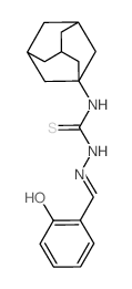 Hydrazinecarbothioamide,2-[(2-hydroxyphenyl)methylene]-N-tricyclo[3.3.1.13,7]dec-1-yl- structure