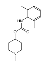 2,6-Dimethylcarbanilic acid 1-methyl-4-piperidinyl ester结构式