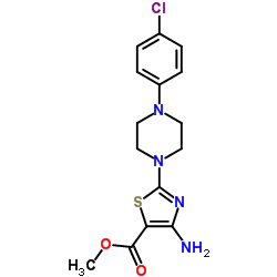 METHYL 4-AMINO-2-[4-(4-CHLOROPHENYL)PIPERAZINO]-1,3-THIAZOLE-5-CARBOXYLATE Structure