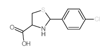 2-(4-Chloro-phenyl)-thiazolidine-4-carboxylic acid structure