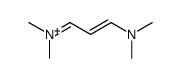3-(dimethylamino)prop-2-enylidene-dimethylazanium structure