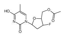 [(2R,3S,5R)-3-fluoro-5-(5-methyl-2,4-dioxopyrimidin-1-yl)oxolan-2-yl]methyl acetate结构式