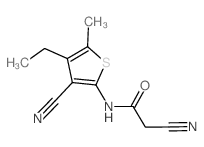 2-cyano-N-(3-cyano-4-ethyl-5-methyl-2-thienyl)acetamide结构式