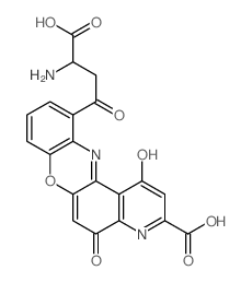 5H-Pyrido[3,2-a]phenoxazine-11-butanoicacid, a-amino-3-carboxy-1-hydroxy-g,5-dioxo-结构式