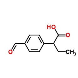 Benzeneacetic acid,-alpha--ethyl-4-formyl- (9CI)结构式