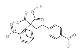 methyl 2,2-bis[2-(4-nitrophenyl)ethyl]-3-oxo-butanoate结构式