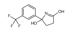 5-hydroxy-5-[3-(trifluoromethyl)phenyl]pyrrolidin-2-one结构式