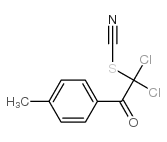 1,1-dichloro-2-oxo-2-p-tolylethyl thiocyanate structure