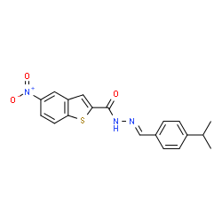 Benzo[b]thiophene-2-carboxylic acid, 5-nitro-, [[4-(1-methylethyl)phenyl]methylene]hydrazide (9CI)结构式